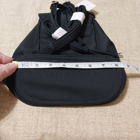 NWT Unbranded backpack black red white colorblock shoulder bag purse Preppy - Picture 6 of 9